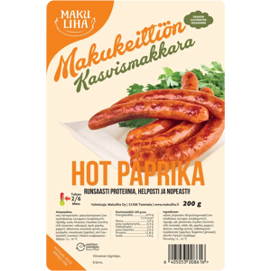 Makuliha Makukeittiön Kasvismakkara Hot Paprika 200 g Makuliha Makukeittiön Kasvismakkara Hot Paprika 200 g