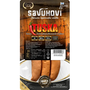 Savuhovi Tuska chili grillimakkara 250g Savuhovi Tuska chili grillimakkara 250g