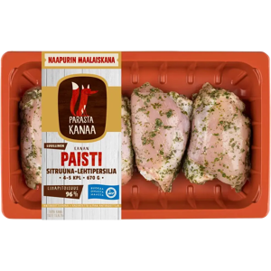 Naapurin Maalaiskana n paisti sitruuna-lehtipersilja 670g Naapurin Maalaiskana n paisti sitruuna-lehtipersilja 670g