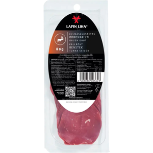 Lapin Liha Ohuen ohut kylmäsavustettu poronpaisti 80 g Lapin Liha Ohuen ohut kylmäsavustettu poronpaisti 80 g