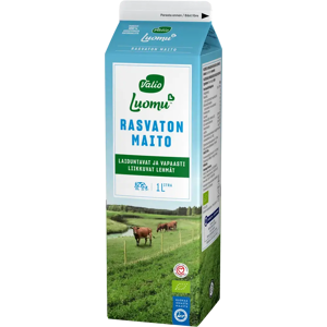 Valio Luomu ™ rasvaton maito 1 l Valio Luomu ™ rasvaton maito 1 l