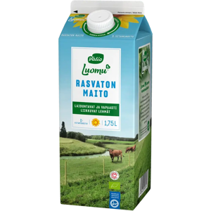 Valio Luomu ™ D-vitaminoitu rasvaton maito 1,75 l Valio Luomu ™ D-vitaminoitu rasvaton maito 1,75 l