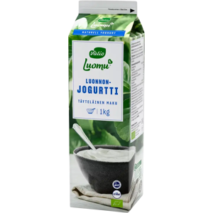 Valio Luomu ™ luonnonjogurtti maustamaton laktoositon 1 kg Valio Luomu ™ luonnonjogurtti maustamaton laktoositon 1 kg