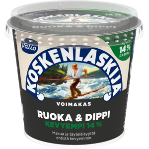 Valio Koskenlaskija ® Ruoka & Dippi voimakas 14 % laktoositon e250 g Valio Koskenlaskija ® Ruoka & Dippi voimakas 14 % laktoositon e250 g
