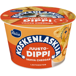 Valio Koskenlaskija ® juustodippi vahva cheddar laktoositon e185 g Valio Koskenlaskija ® juustodippi vahva cheddar laktoositon e185 g