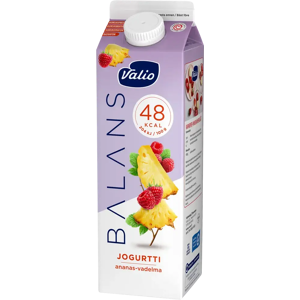 Valio Balans jogurtti ananas-vadelma rasvaton laktoositon 1 kg Valio Balans jogurtti ananas-vadelma rasvaton laktoositon 1 kg