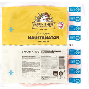 Kariniemen Kananpojan filee maustamaton 2x150 g pakaste Kariniemen Kananpojan filee maustamaton 2x150 g pakaste