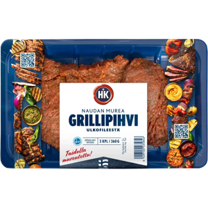 HK Naudan murea Grillipihvi ulkofileestä 360g HK Naudan murea Grillipihvi ulkofileestä 360g