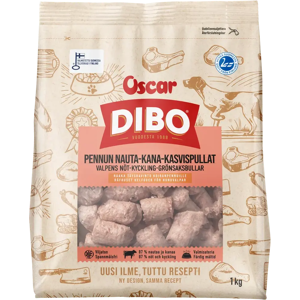 DIBO Pennun nauta-kana-kasvispullat 1kg DIBO Pennun nauta-kana-kasvispullat 1kg