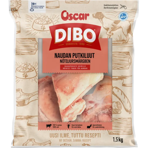 DIBO Naudan putkiluut koirille pakaste 1kg DIBO Naudan putkiluut koirille pakaste 1kg