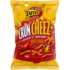 Taffel CrunCheez hot chili maustettu juustosnacks 225g Taffel CrunCheez hot chili maustettu juustosnacks 225g