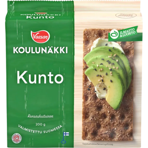 Vaasan KOULUNÄKKI Kunto 200g täysjyväruisnäkkileipä Vaasan KOULUNÄKKI Kunto 200g täysjyväruisnäkkileipä