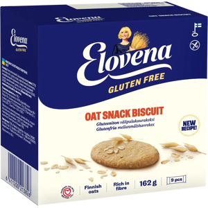 Elovena 9x18g gluteeniton välipalakaurakeksi Elovena 9x18g gluteeniton välipalakaurakeksi