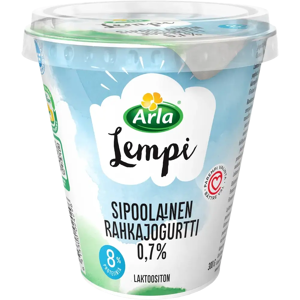 Arla Lempi Sipoolainen laktoositon 0,7% rahkajogurtti 300 g Arla Lempi Sipoolainen laktoositon 0,7% rahkajogurtti 300 g