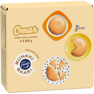 Fazer Omar -munkki 4kpl 400g, kypsäpakaste Fazer Omar -munkki 4kpl 400g, kypsäpakaste