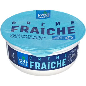 Kotimaista Creme fraiche 18 % 150g vähälaktoosinen Kotimaista Creme fraiche 18 % 150g vähälaktoosinen