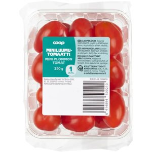 Coop miniluumutomaatti 250 g Coop miniluumutomaatti 250 g