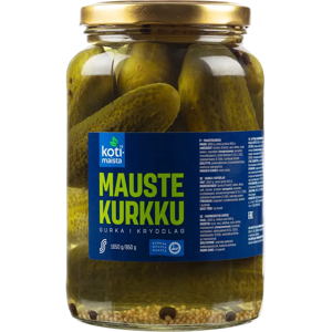 Kotimaista 1650/850 g kokonaisia kurkkuja mausteliemessä Kotimaista 1650/850 g kokonaisia kurkkuja mausteliemessä