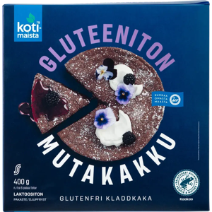 Kotimaista gluteeniton mutakakku 400 g pakaste Kotimaista gluteeniton mutakakku 400 g pakaste