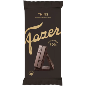 Karl Fazer Thins tumma suklaa 70% kaakaota suklaa levy 95g Karl Fazer Thins tumma suklaa 70% kaakaota suklaa levy 95g