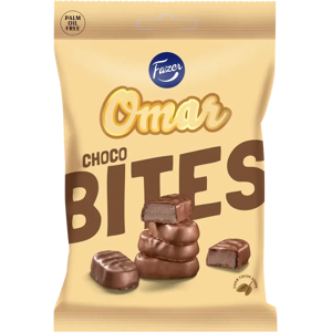 Fazer Omar Choco Bites karkkipussi 94g Fazer Omar Choco Bites karkkipussi 94g