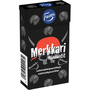 Fazer Merkkari minilantit salmiakkipastillit 38g Fazer Merkkari minilantit salmiakkipastillit 38g