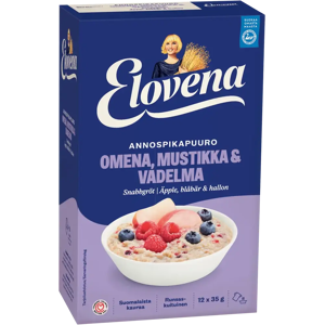 Elovena - Omena mustikka vadelma annospikapuuro - 420 g Elovena - Omena mustikka vadelma annospikapuuro - 420 g