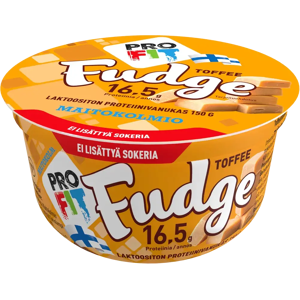 PROFIT Maitokolmio laktoositon toffee fudge proteiinivanukas 150g PROFIT Maitokolmio laktoositon toffee fudge proteiinivanukas 150g