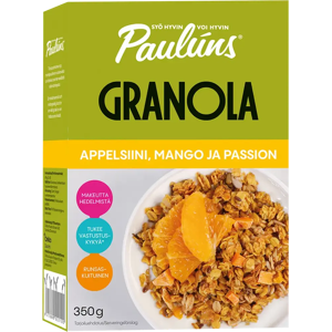 Paulúns appelsiini, mango ja passiohedelmä granola 350g Paulúns appelsiini, mango ja passiohedelmä granola 350g