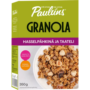 Paulúns hasselpähkinä ja taateli granola 350g Paulúns hasselpähkinä ja taateli granola 350g