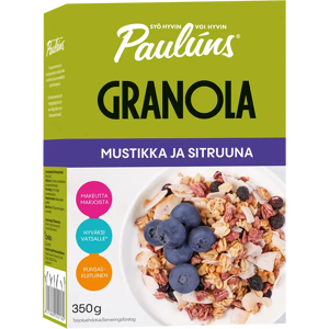Paulúns mustikka ja sitruuna granola 350g Paulúns mustikka ja sitruuna granola 350g