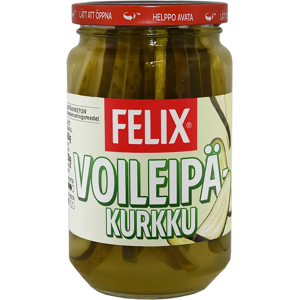 Felix pitkittäin viipaloitu voileipäkurkku 460/230g Felix pitkittäin viipaloitu voileipäkurkku 460/230g