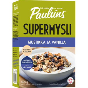 Pauluns Paulúns mustikka ja vanilja mysli 500g Pauluns Paulúns mustikka ja vanilja mysli 500g