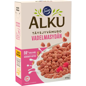 Fazer Alku Vadelmasydän täysjyvämuro 375 g Fazer Alku Vadelmasydän täysjyvämuro 375 g
