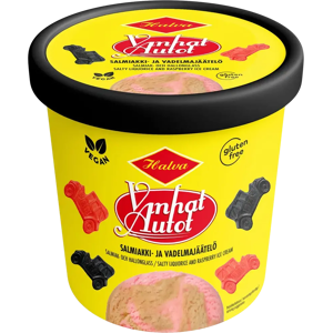 Halva Vanhat Autot Salmiakki- & vadelmajäätelö 500 ml Halva Vanhat Autot Salmiakki- & vadelmajäätelö 500 ml