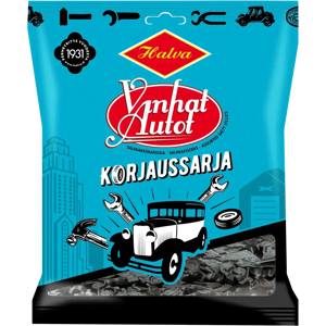 Halva Vanhat Autot Korjaussarja salmiakkimakeisia 120 g Halva Vanhat Autot Korjaussarja salmiakkimakeisia 120 g