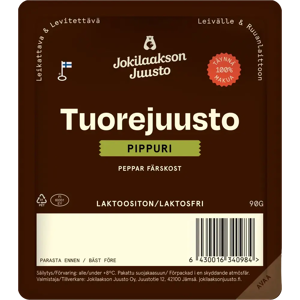 Jokilaakson Juusto Tuorejuusto pippuri 90g Jokilaakson Juusto Tuorejuusto pippuri 90g