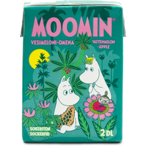 Moomin vesimeloni-omenajuoma sokeriton 2dl Moomin vesimeloni-omenajuoma sokeriton 2dl