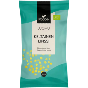 Foodin Keltainen linssi luomu 400g Foodin Keltainen linssi luomu 400g