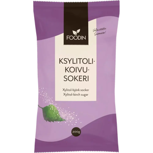 Foodin Ksylitoli- Koivusokeri 200g Foodin Ksylitoli- Koivusokeri 200g