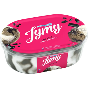 Jymy Lakritsi laktoositon kermajäätelö 900ml Jymy Lakritsi laktoositon kermajäätelö 900ml