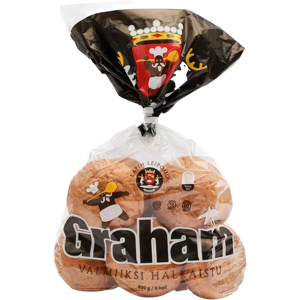 Lapin Leipomo Grahamsämpylä 8kpl/400g Halkaistu Lapin Leipomo Grahamsämpylä 8kpl/400g Halkaistu