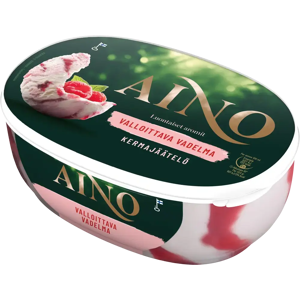 Aino Valloittava Vadelma kermajäätelö kotipakkaus 506g/900ml Aino Valloittava Vadelma kermajäätelö kotipakkaus 506g/900ml