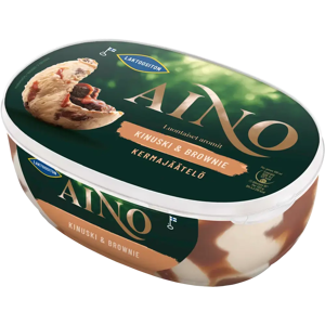 Aino Kinuski & Brownie Laktoositon kermajäätelö kotipakkaus 500g/900ml Aino Kinuski & Brownie Laktoositon kermajäätelö kotipakkaus 500g/900ml