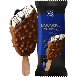 Fazer Liquorice Crunchy jäätelöpuikko 71g/90ml Fazer Liquorice Crunchy jäätelöpuikko 71g/90ml