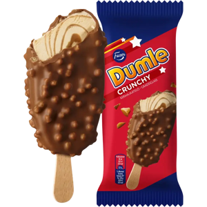 Fazer Dumle Crunchy kermajäätelöpuikko 65g/90ml Fazer Dumle Crunchy kermajäätelöpuikko 65g/90ml