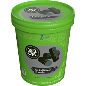 Vanhan Porvoon Jäätelötehdas lakritsijäätelö 500 ml Vanhan Porvoon Jäätelötehdas lakritsijäätelö 500 ml
