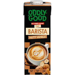 Oddlygood ® Barista kaurajuoma 1 l nutty vanilla ei lisättyä sokeria UHT gluteeniton Oddlygood ® Barista kaurajuoma 1 l nutty vanilla ei lisättyä sokeria UHT gluteeniton