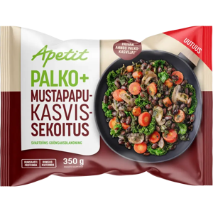 Apetit Palko+ Mustapapu-kasvissekoitus pakaste 350g Apetit Palko+ Mustapapu-kasvissekoitus pakaste 350g