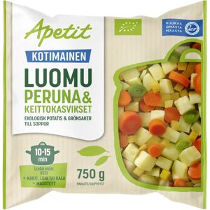 Apetit Kotimainen Luomu peruna & keittokasvis pakaste 750g Apetit Kotimainen Luomu peruna & keittokasvis pakaste 750g